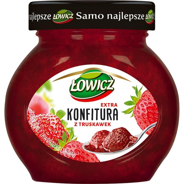 Lowicz konfitura niskoslodzona truskawkowa 240g