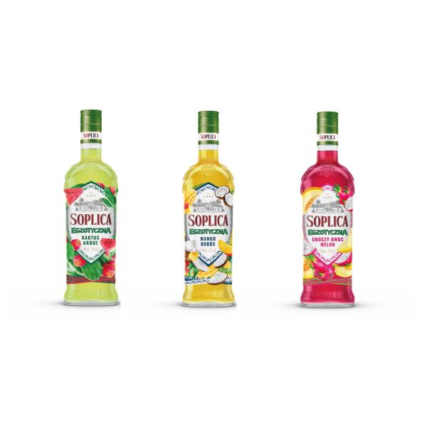 3 Flaschen Sommer HIT Neuheit Soplica Drachenfrucht Melone Mango Kokos Kaktus Wassermelone 0,5L 21% Alk nowosc Soplica letnie smaki