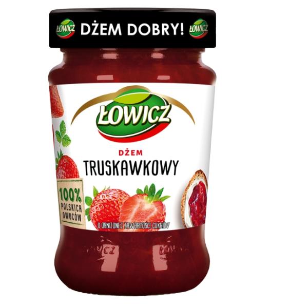 Lowicz dzem niskoslodzony truskawkowy 280g