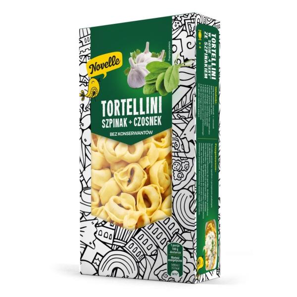 Novelle Tortellini ze szpinakiem i czosnkiem 250 g