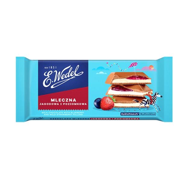 WEDEL Vollmilchschokolade Blaubeere Brombeere 100g