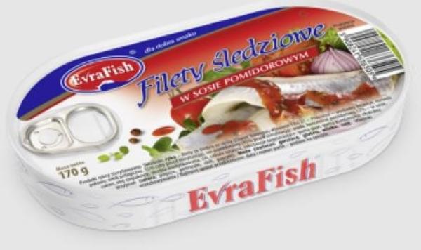 EvraFish filety sledziowe w sosie pomidorowym 170 g