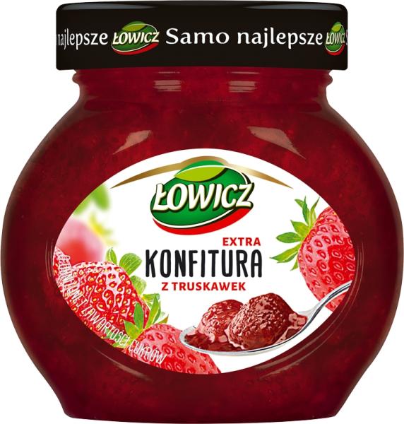 Lowicz konfitura niskoslodzona truskawkowa 240g