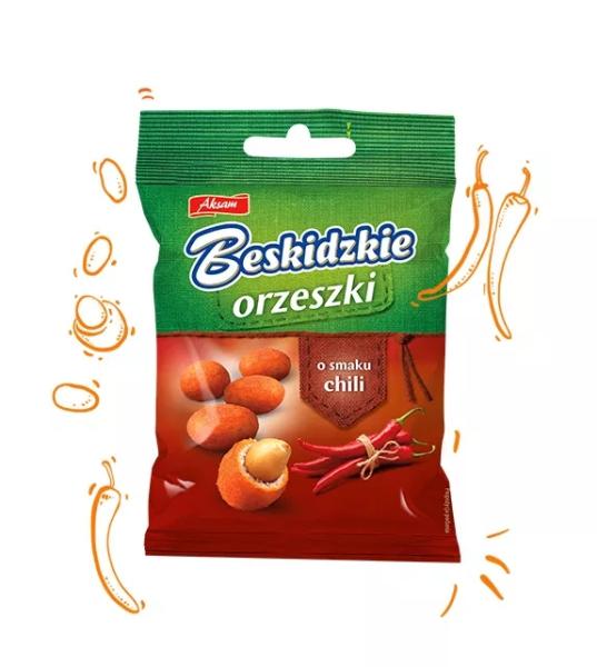 Beskidzkie Erdnüsse im Teigmantel mit Chiligeschmack 70 g