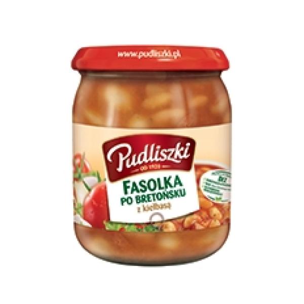 Pudliszki Fasolka po Bretonsku z kielbasa 500g