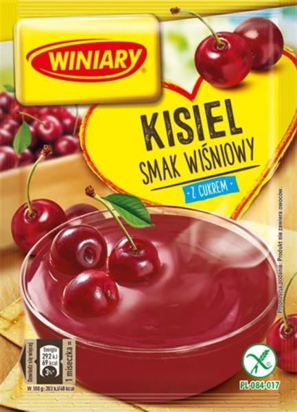 Winiary Kisiel z cukrem smak wisniowy 77 g