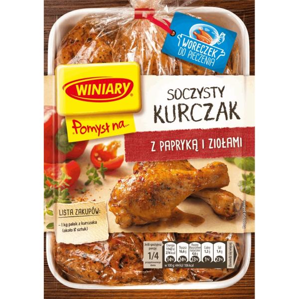 Winiary Idee für Saftiges Hähnchen mit Paprika und Kräutern 28 g