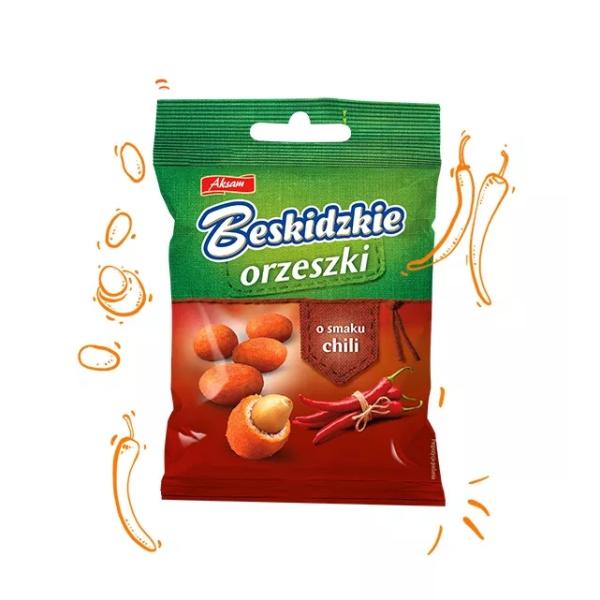 Beskidzkie Erdnüsse im Teigmantel mit Chiligeschmack 70 g