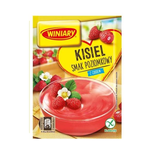 Winiary Kisiel z cukrem smak poziomkowym 77 g