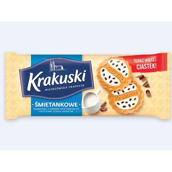 Krakuski-Kekse mit Sahnecreme und Schokoladenflocken 200 g